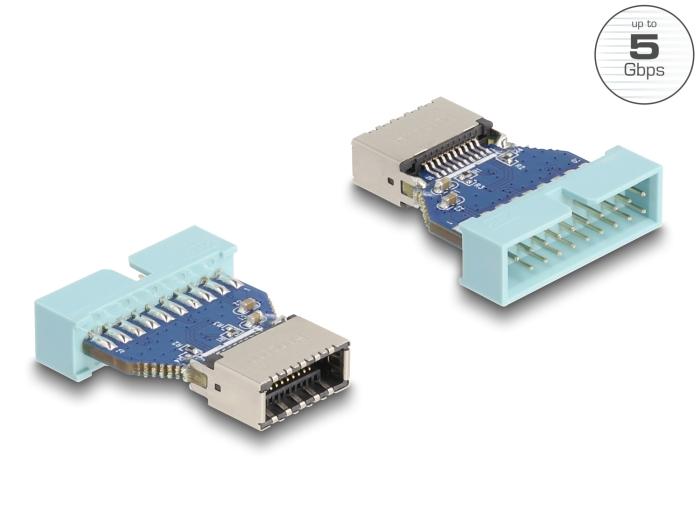 Delock USB 5 Gbps Adapter Stiftliste til intern USB Type-E Key A stik