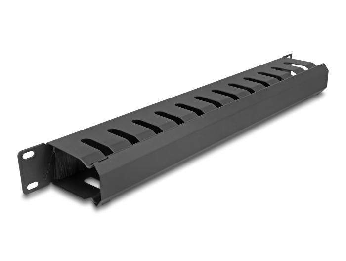 Delock 19″ Kabelstyrings-Patchpanel med børster og 2 åbninger 1 HE