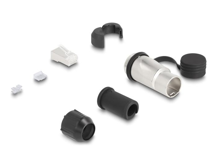 RJ45-stik til selvmontering, Cat.6A, med robust kabelfastgørelse