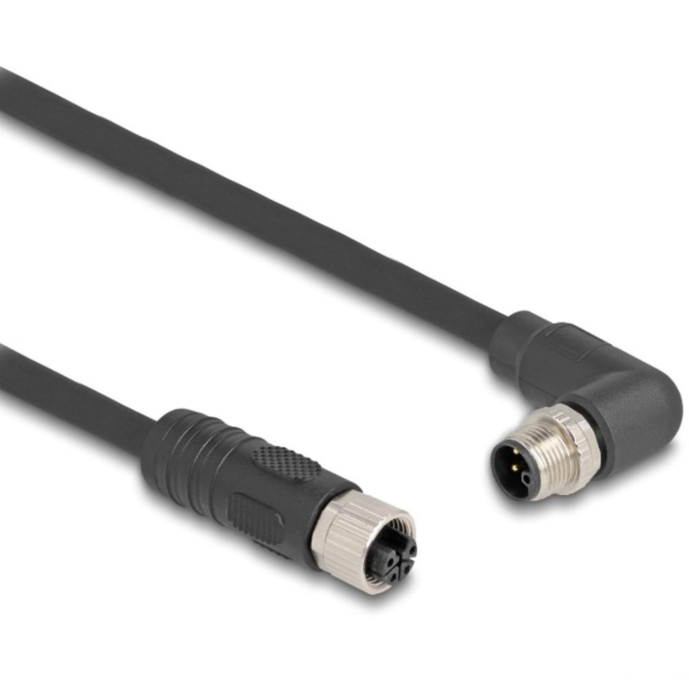 Delock M12 Kabel L-kodet 4-polet stikkontakt vinkelret til lige connector
