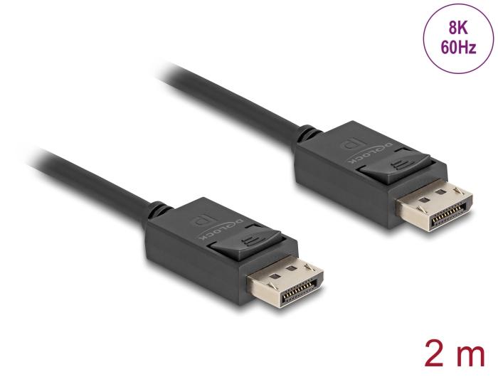 Delock DisplayPort Kabel 16K 30 Hz / 8K 60 Hz 40 Gbps 2 m