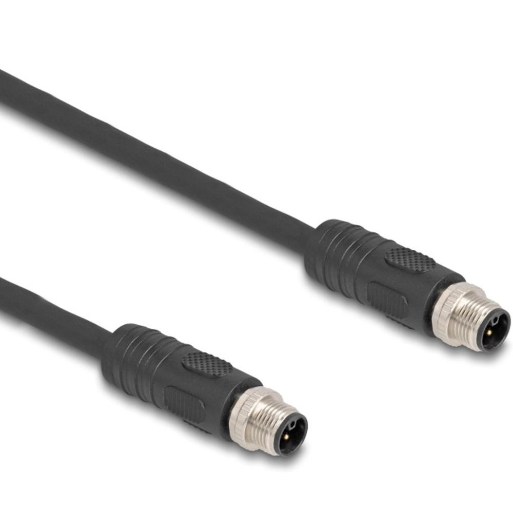 Delock M12 Kabel L-kodet 4-polet stikprop til stikprop PUR slæbestålsbestandig