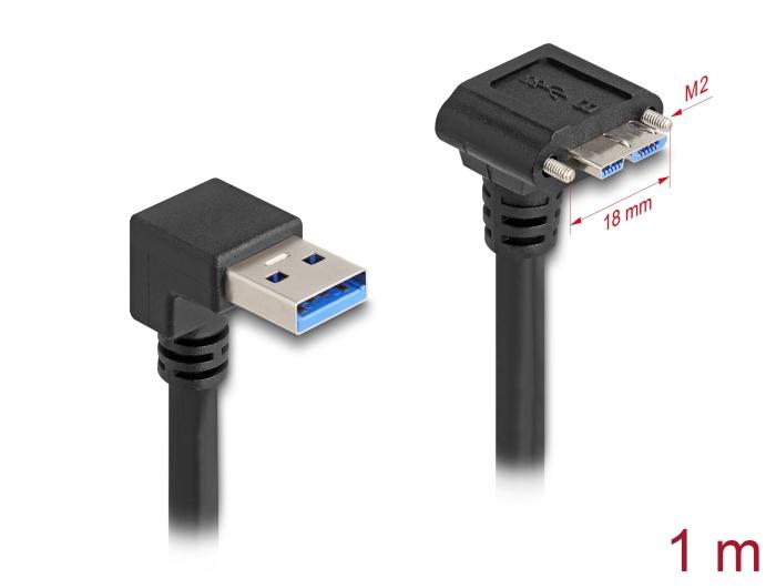Delock USB 5 Gbps Kabel USB Type-A stik 90 nedad vendt til USB