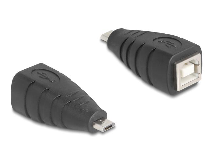 Delock USB 2.0 Adapter USB Mikro-B stik til USB type-B stik
