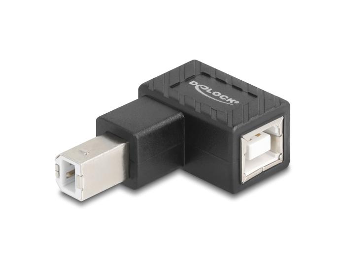 Delock USB 2.0 Adapter USB type-B stik til USB type-B hun 90 vinklet