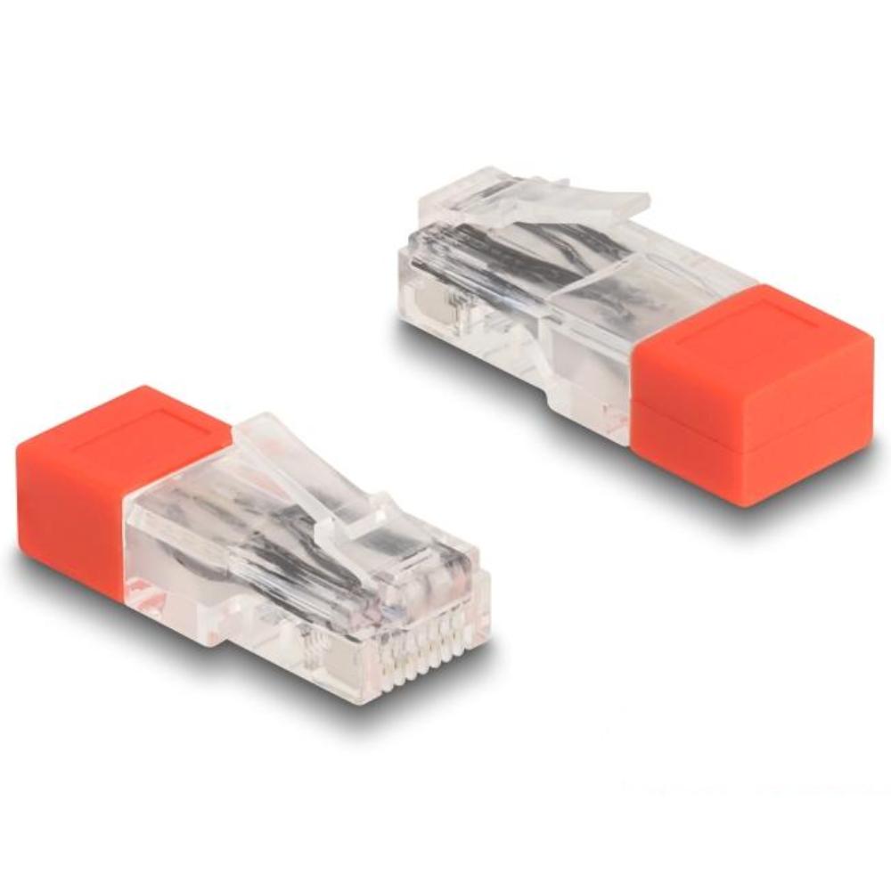 Delock RJ45 Stecker mit Abschlusswiderstand 120 Ohm rot - Delock