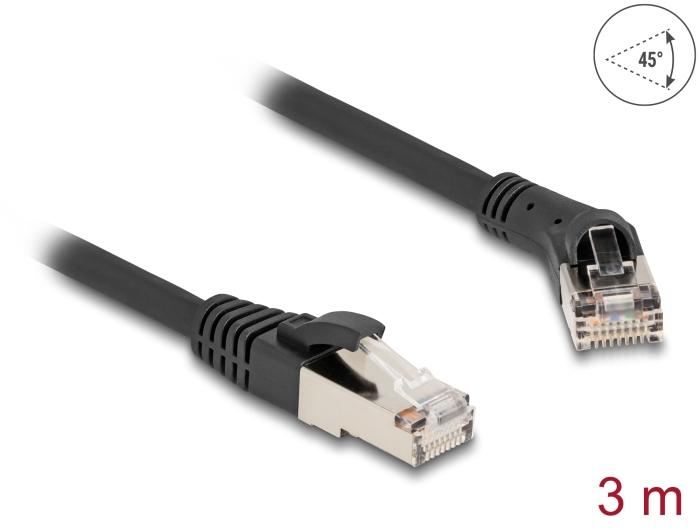 Delock RJ45 netværkskabel Cat.8.1 S/FTP stik 45 til højre vinklet