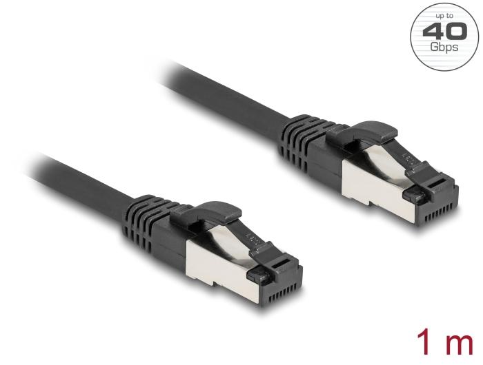 Delock RJ45 netværkskabel Cat.8.1 S/FTP 1 m op til 40 Gbps sort
