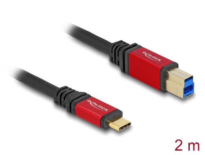 Delock USB 5 Gbps Kabel USB Type-C™ Stik til USB Type-B Stik 2 m rød