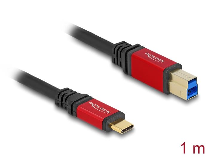 Delock USB 5 Gbps Kabel USB Type-C™ Stik til USB Type-B Stik 1 m rød
