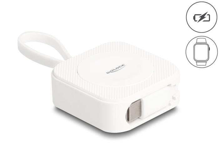 Delock USB Type-C™ oplader til Apple Watch hvid magnetisk