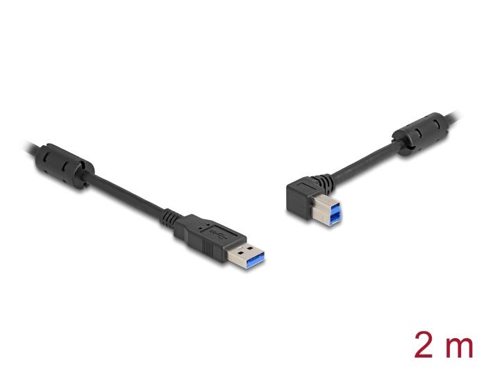 Delock USB 5 Gbps Kabel Type-A stik til Type-B stik 90 venstrevinklet