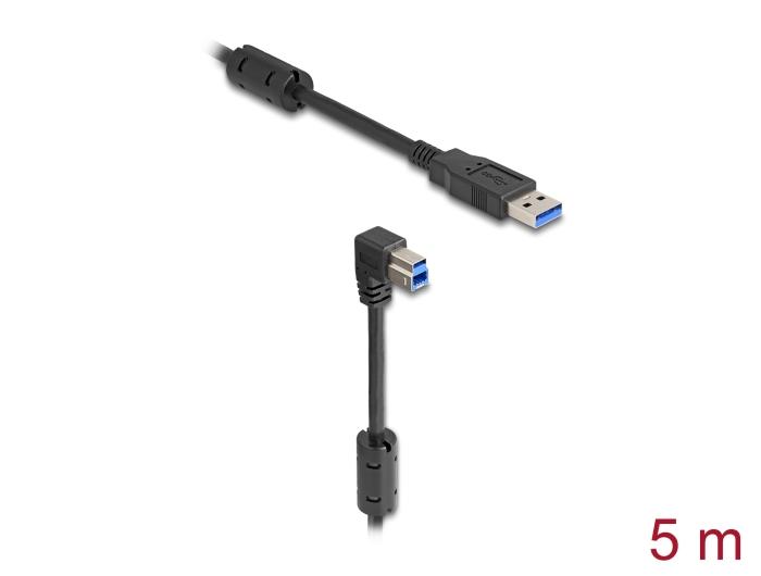 Delock USB 5 Gbps Kabel Type-A Stik til Type-B Stik 90 nedad bøjet