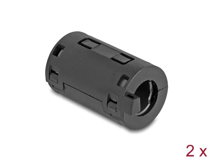 Delock Ferritkerne / Ferritring til rundkabler 11 mm 2 stk. sort