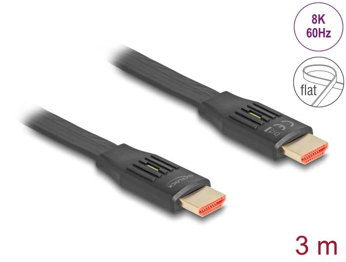 Delock High Speed HDMI fladkabel 48 Gbps 8K 60 Hz 3 m