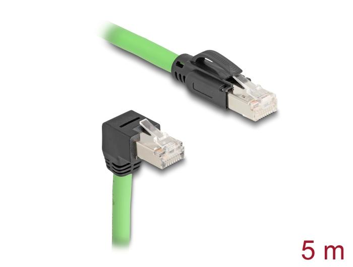 Delock RJ45 netværkskabel Cat.6A stik til stik vinkelret SF/UTP