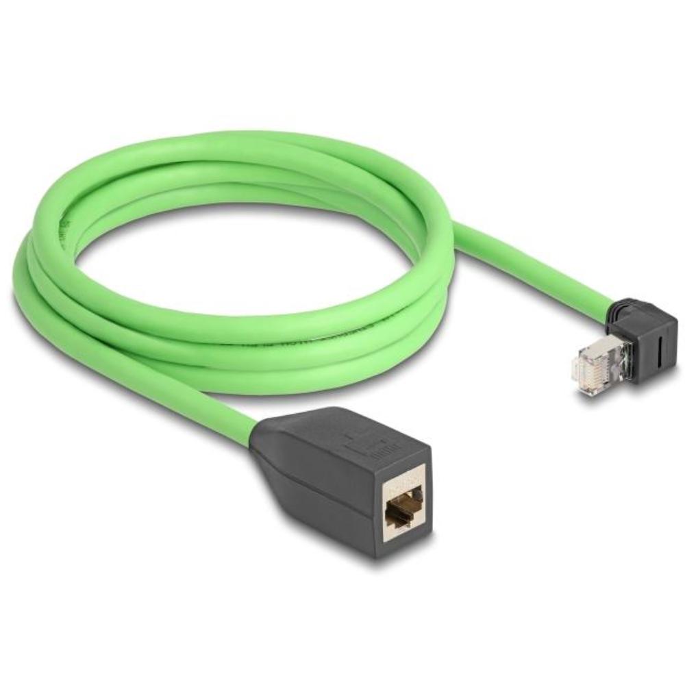 Delock RJ45 netværksforlængerkabel Cat.6A stik opad vendt til