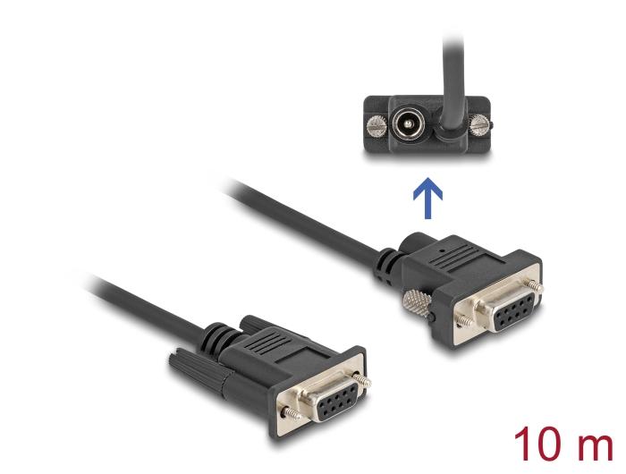 Delock Seriell Kabel RS-232 D-Sub9 stik til D-Sub9 stik strømtilslutning