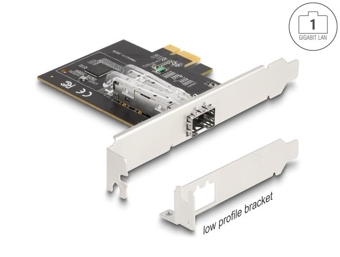 Delock PCI Express x1 kort med 1 x SFP slot Gigabit LAN i210