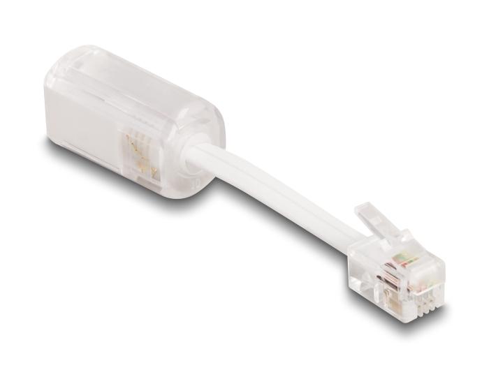 Delock Telefonkabel-Snoerbeskyttelsesadapter RJ10 Stik til RJ10 Stik med