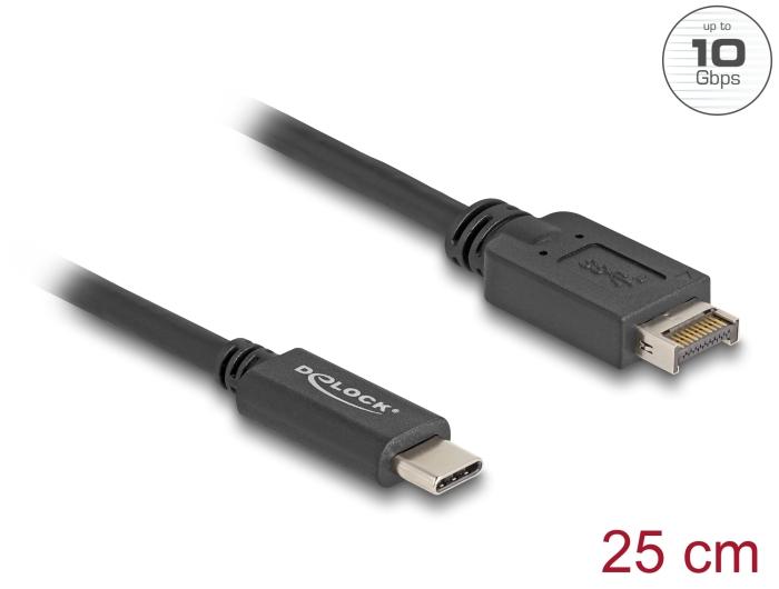 Delock USB 10 Gbps Kabel USB Type-E Key A 20-polet stik til USB Type-C™ stik