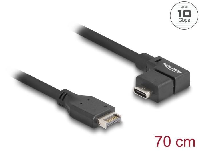 Delock USB 10 Gbps Kabel Type-E Key A 20-Pin Stik til USB Type-C™ Stik