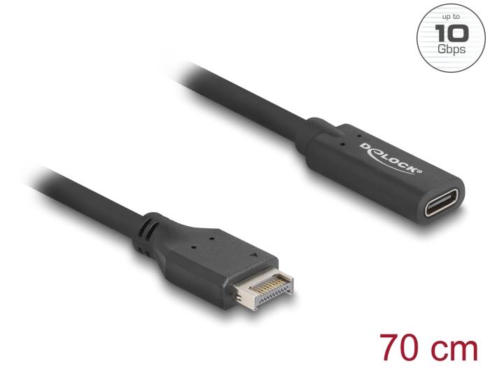 Delock USB 10 Gbps Kabel Type-E Key A 20-Pin Stik til USB Type-C™ Stik
