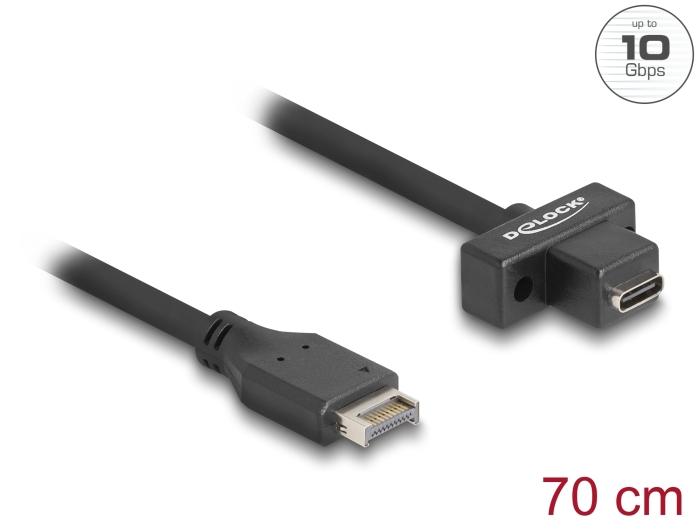 Delock USB 10 Gbps Kabel Type-E Key A 20-Pin Stik til USB Type-C™ Stik
