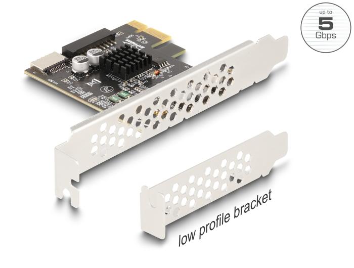 Delock PCI Express x1 kort med 1 x intern USB 5 Gbps type-E Key A og 1 x 1