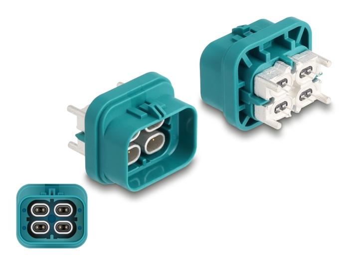 Delock HDMTD Quad-stik til printplade beskyttelsesklasse IP67 / IP69K