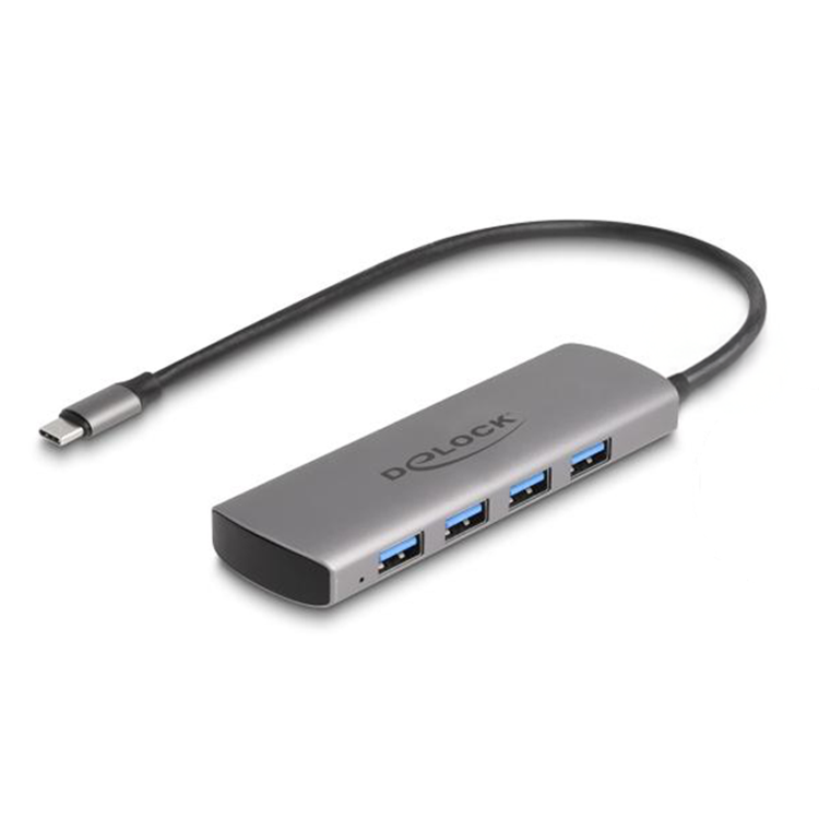 USB C til A hub - 4 porte - Delock