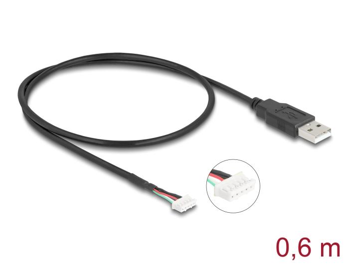 Delock USB 2.0 tilslutningskabel til 5-pins kameramoduler 0,6 m