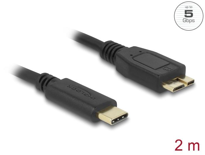 Delock USB 5 Gbps Kabel USB Type-C™ stik til USB Type Micro-B stik 2