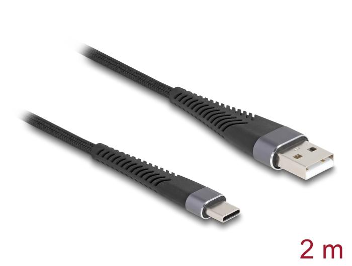 Delock USB 2.0 Kabel USB Type-A stik til USB Type-C™ stik med forlænget