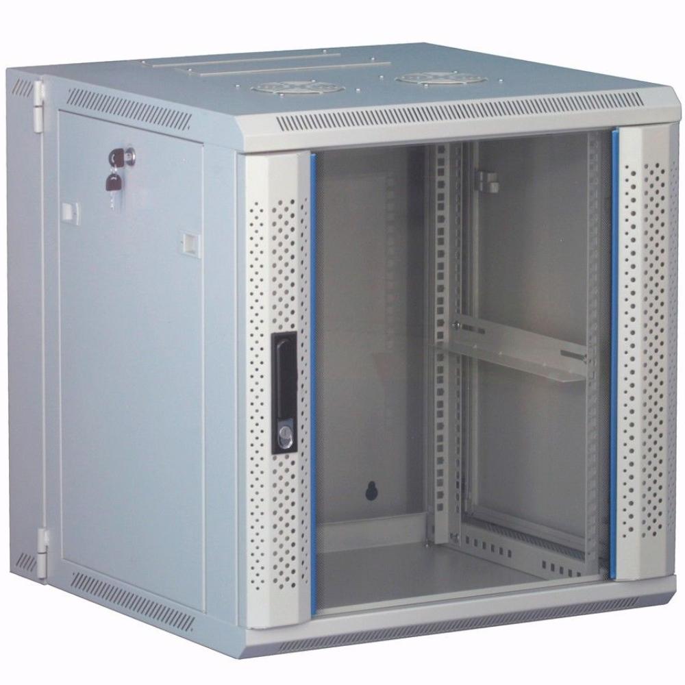 12U Serverkabinet 19 tommer 600x600x635mm (BxDxH) Patchkabinet Vægkonsoll Datakabinet