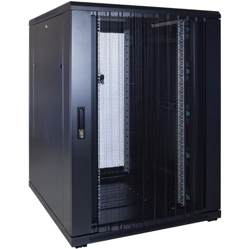 22U Serverkabinet 19 tommer 800x1000x1200mm (BxDxH) Patchkabinet Rackkabinet Datakabinet