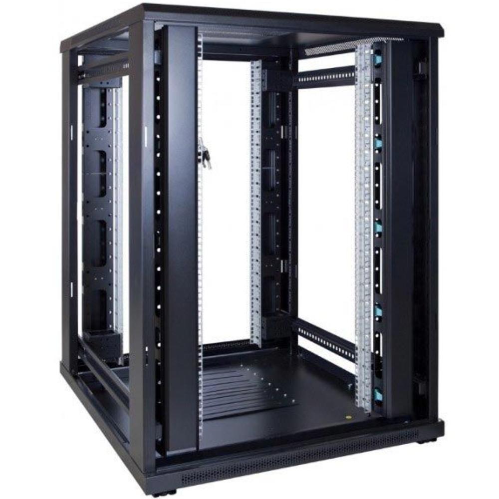 22U Serverkabinet 19 tommer 800x1000x1200mm (BxDxH) Patchkabinet Rackkabinet Datakabinet