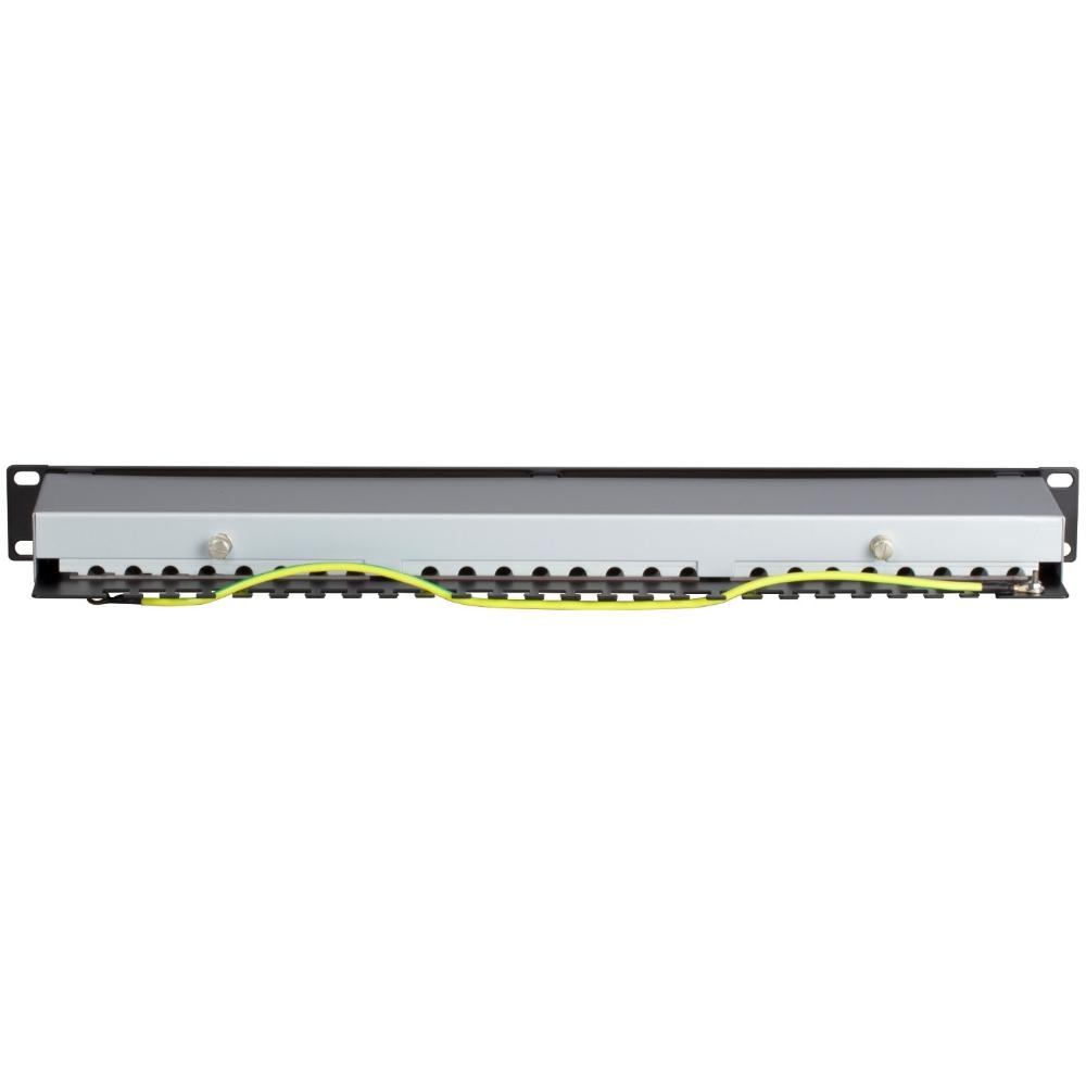 1U 24-ports patchpanel Cat 6 FTP 483 mm x 113 mm x 44 mm (BxDxH) 19 tommer Patchskab Serverskab Dataskab