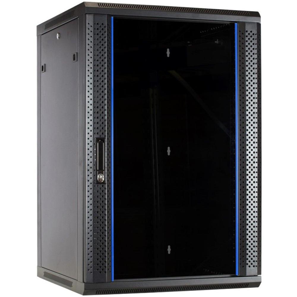 18U Serverkabinet 19 tommer 600x600x900mm (BxDxH) Patchkabinet Vægkonsoll Datakabinet