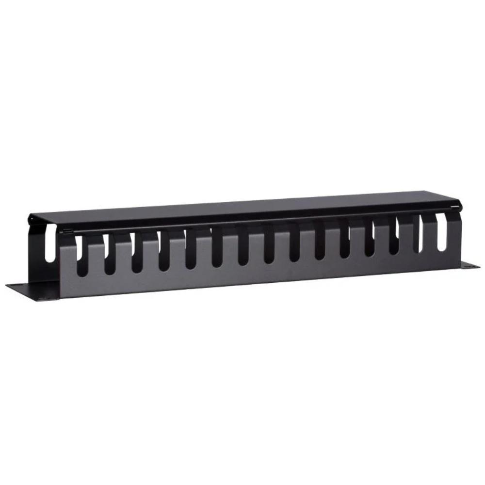 2U Kabelbak med afdækningsplade 19 tommer 483x75x89 mm (BxDxH) Patchkabinet Vægkåbe Datakabinet