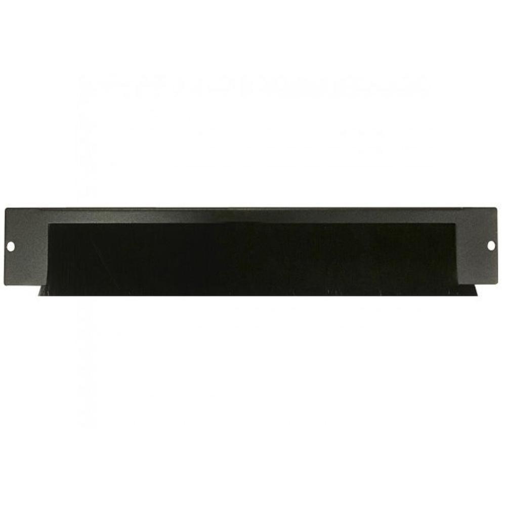1U Kabelindføring med børste 360 x 55 mm (LxB) Patchpanel Rackskab Dataskab