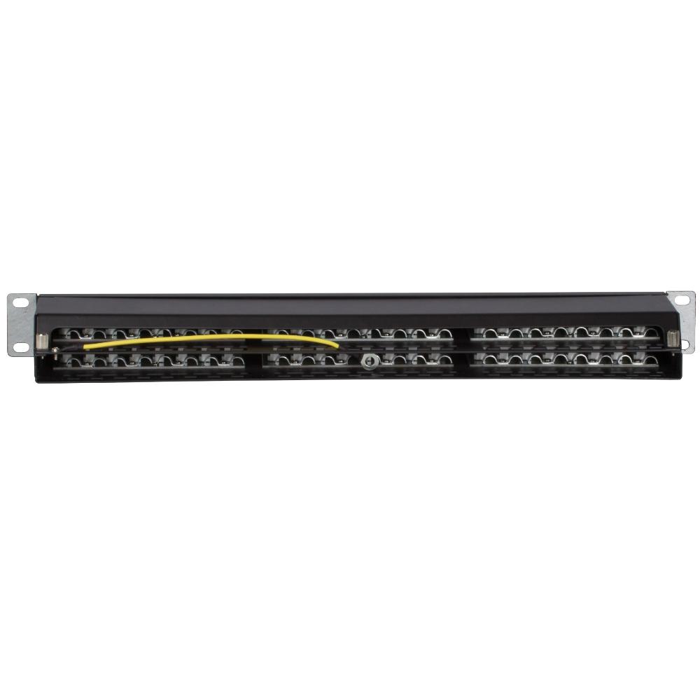 1U 48-ports patchpanel Cat 6 FTP 483 mm x 103 mm x 44 mm (BxDxH 19 tommer Patchskab Serverskab Dataskab