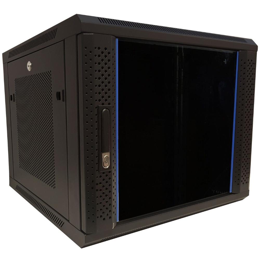 9U Serverkabinet 19 tommer 600x600x500mm (BxDxH) Patchkabinet Vægkonsoll Datakabinet
