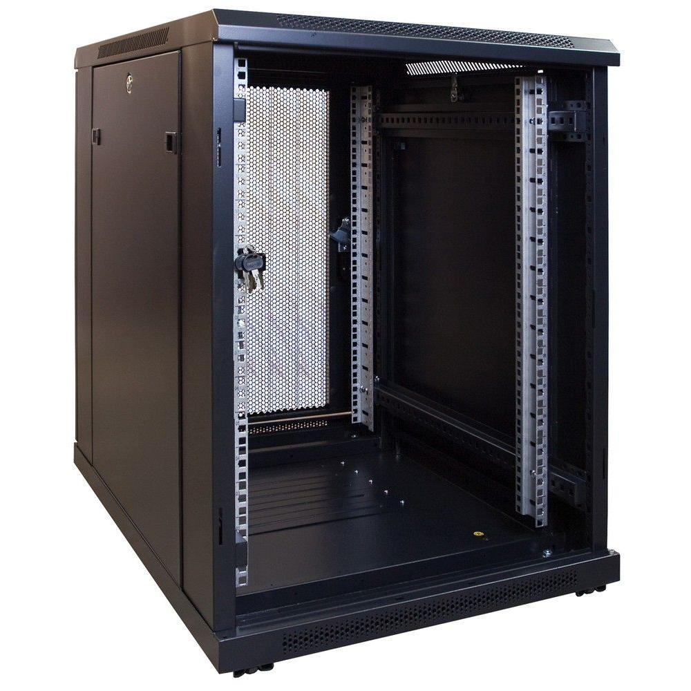 15U miniserverkabinet 19 tommer 600x600x860mm (BxDxH) Patchkabinet Rackkabinet Datakabinet