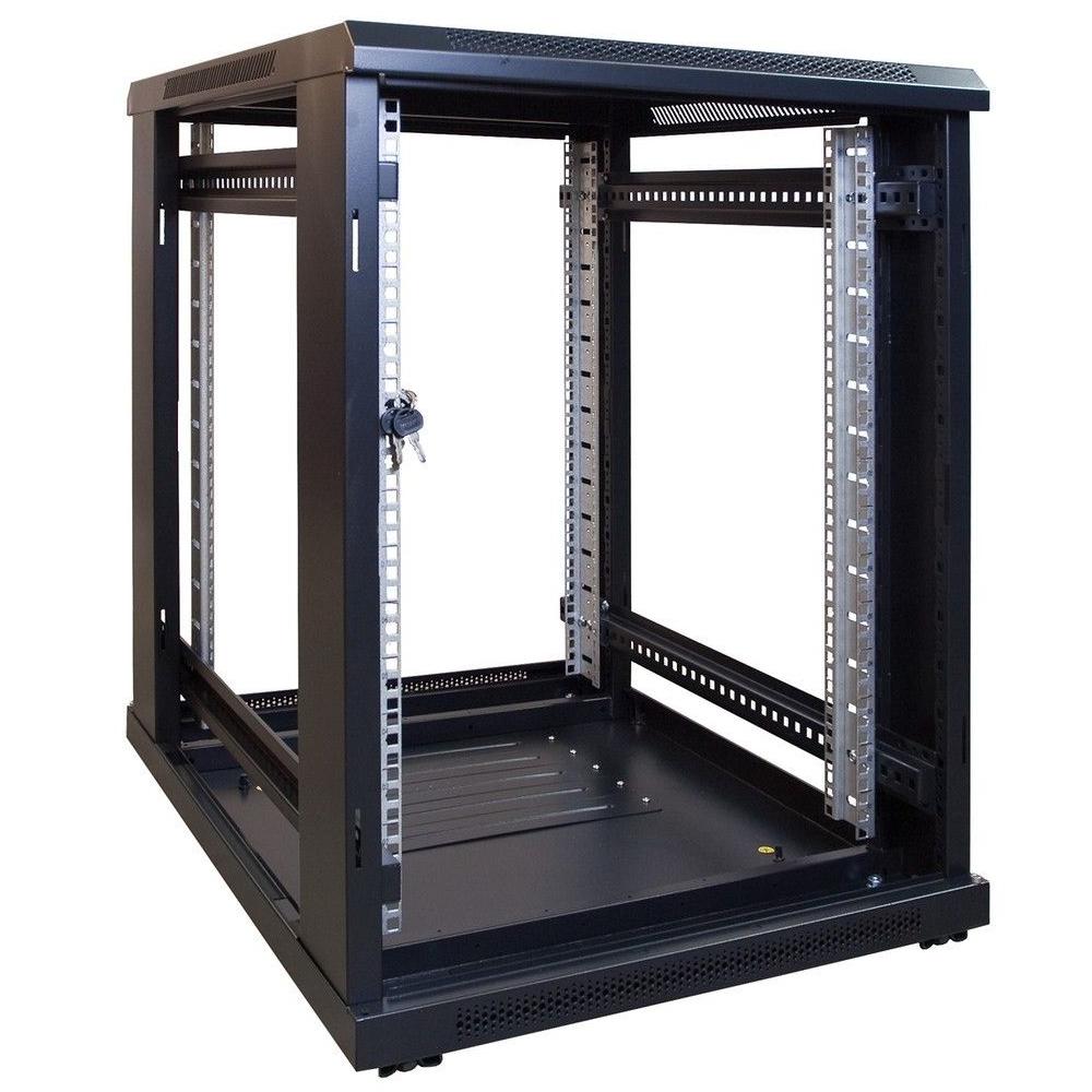 15U miniserverkabinet 19 tommer 600x600x860mm (BxDxH) Patchkabinet Rackkabinet Datakabinet