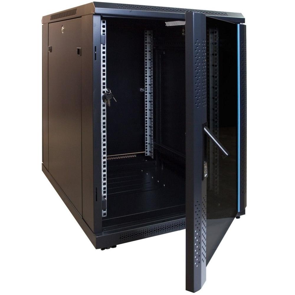 15U Serverkabinet 19 Tommer 600x600x860mm (BxDxH) Patchkabinet Rackkabinet Datakabinet