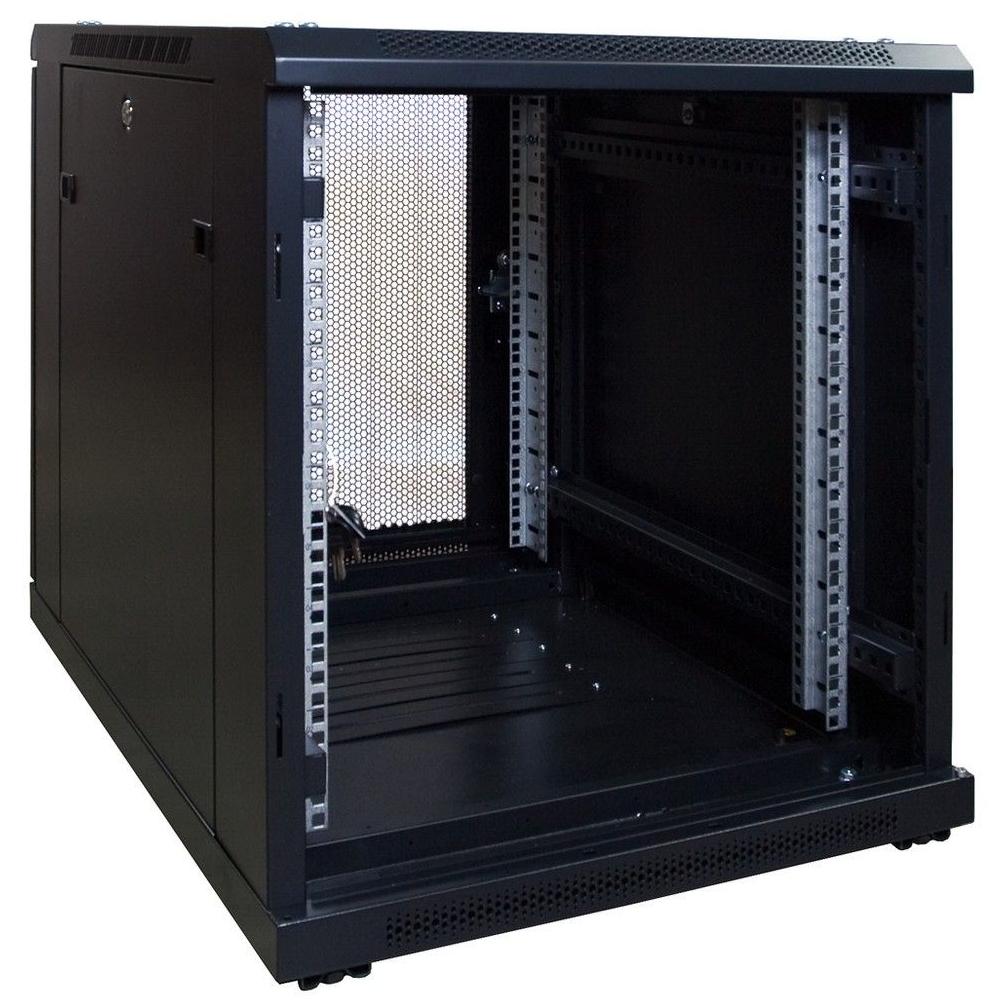 12U mini serverkabinet 19 Inch 600x600x720mm (BxDxH) Patchkabinet Rackkabinet Datakabinet