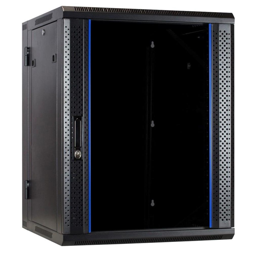22U Serverkabinet 19 Tommer 600x600x1200mm (BxDxH) Patchkabinet Vægkonsol Datakabinet