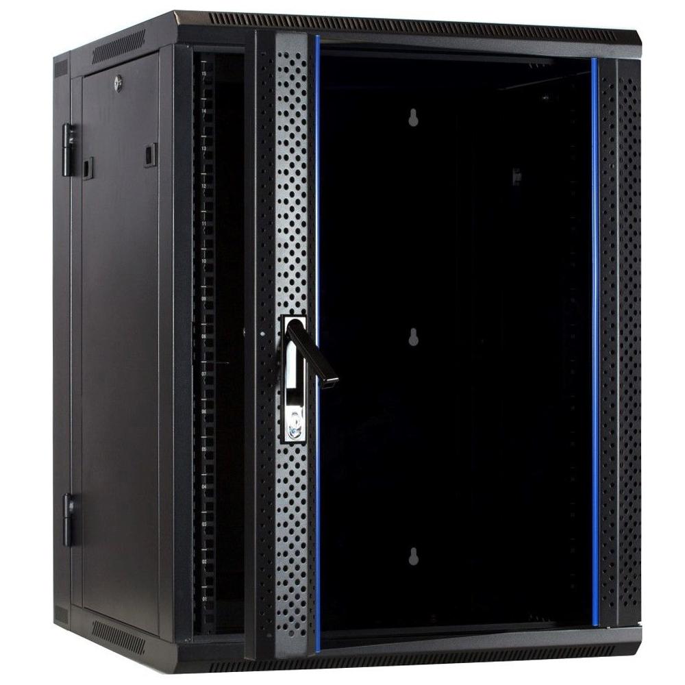 22U Serverkabinet 19 Tommer 600x600x1200mm (BxDxH) Patchkabinet Vægkonsol Datakabinet