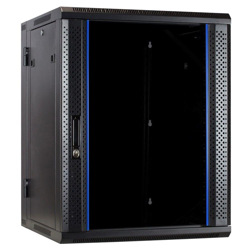 18U Serverkabinet 19 tommer 600x600x1000mm (BxDxH) Patchkabinet Vægkonsol Datakabinet